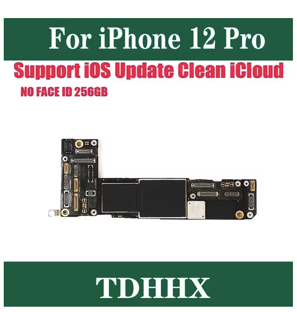 256GB Clean ICloud Full Working Well Mainboard For IPhone 12 Pro Motherboard No Face ID OK Main Logic Board